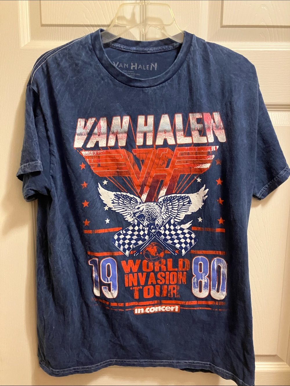 Van Halen Navy Short Sleeve Band Tee - World In A Son Tour